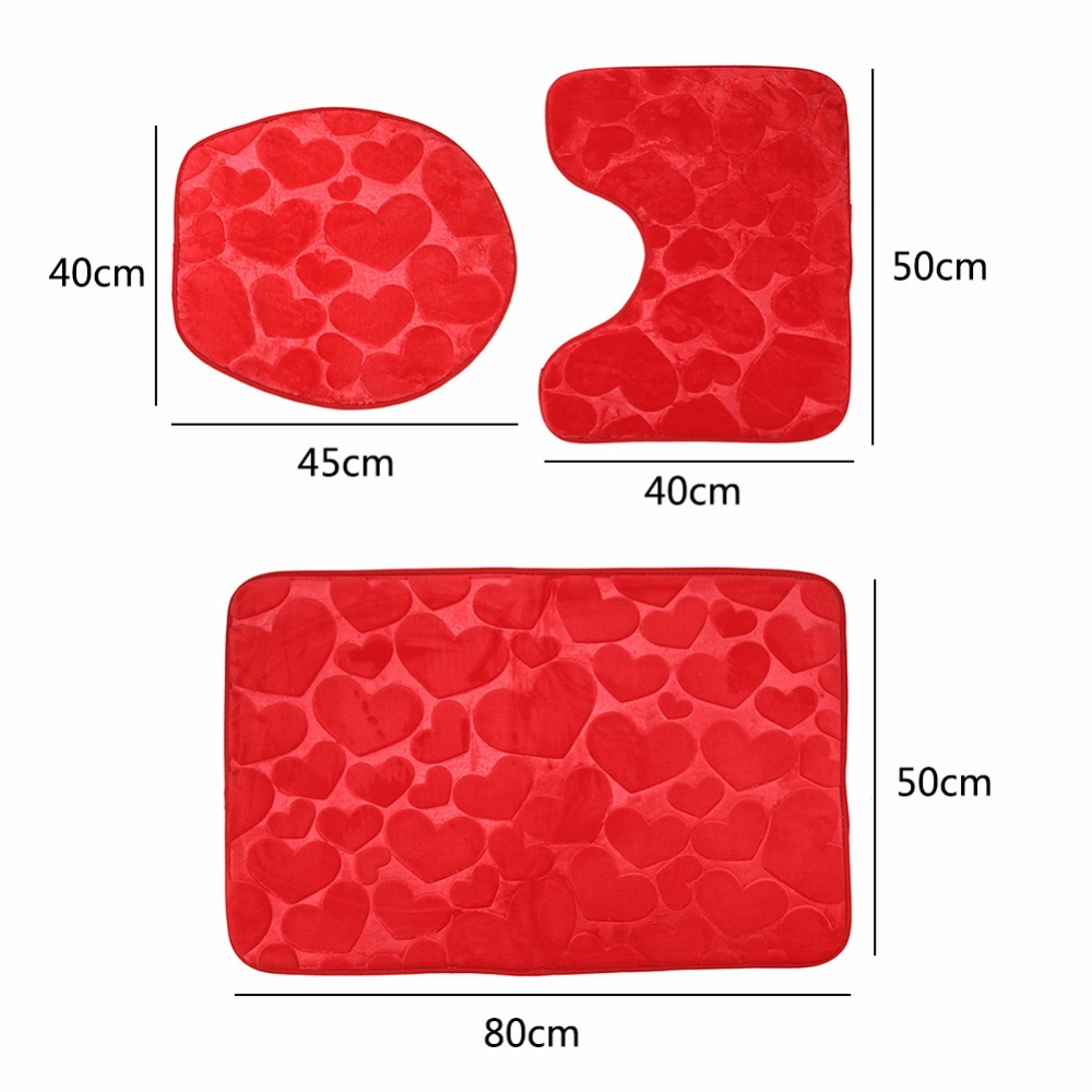 Bathroom Rug Sets 3PC Anti-Slip Mats Bathroom Rug Sets 3PC Anti-Slip Mats
