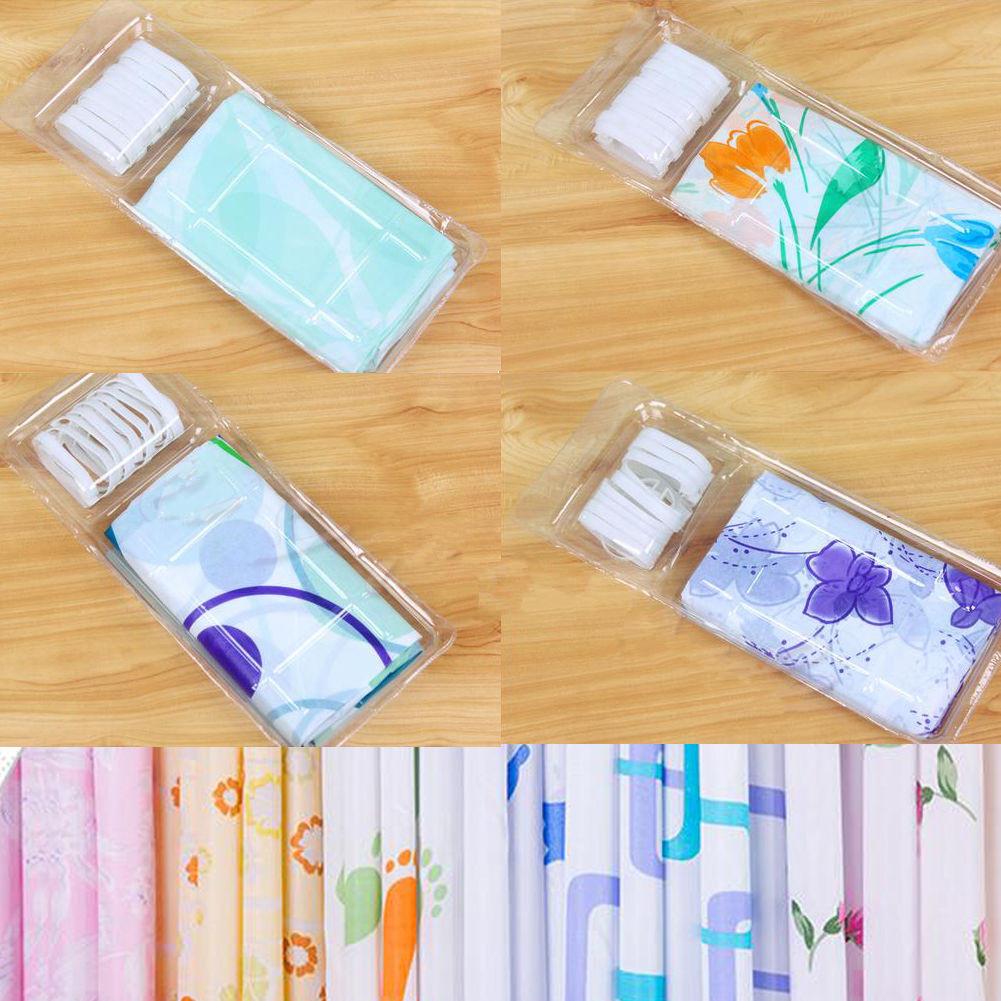 Bathroom Shower Curtain with Curtain Clips Bathroom Shower Curtain with Curtain Clips