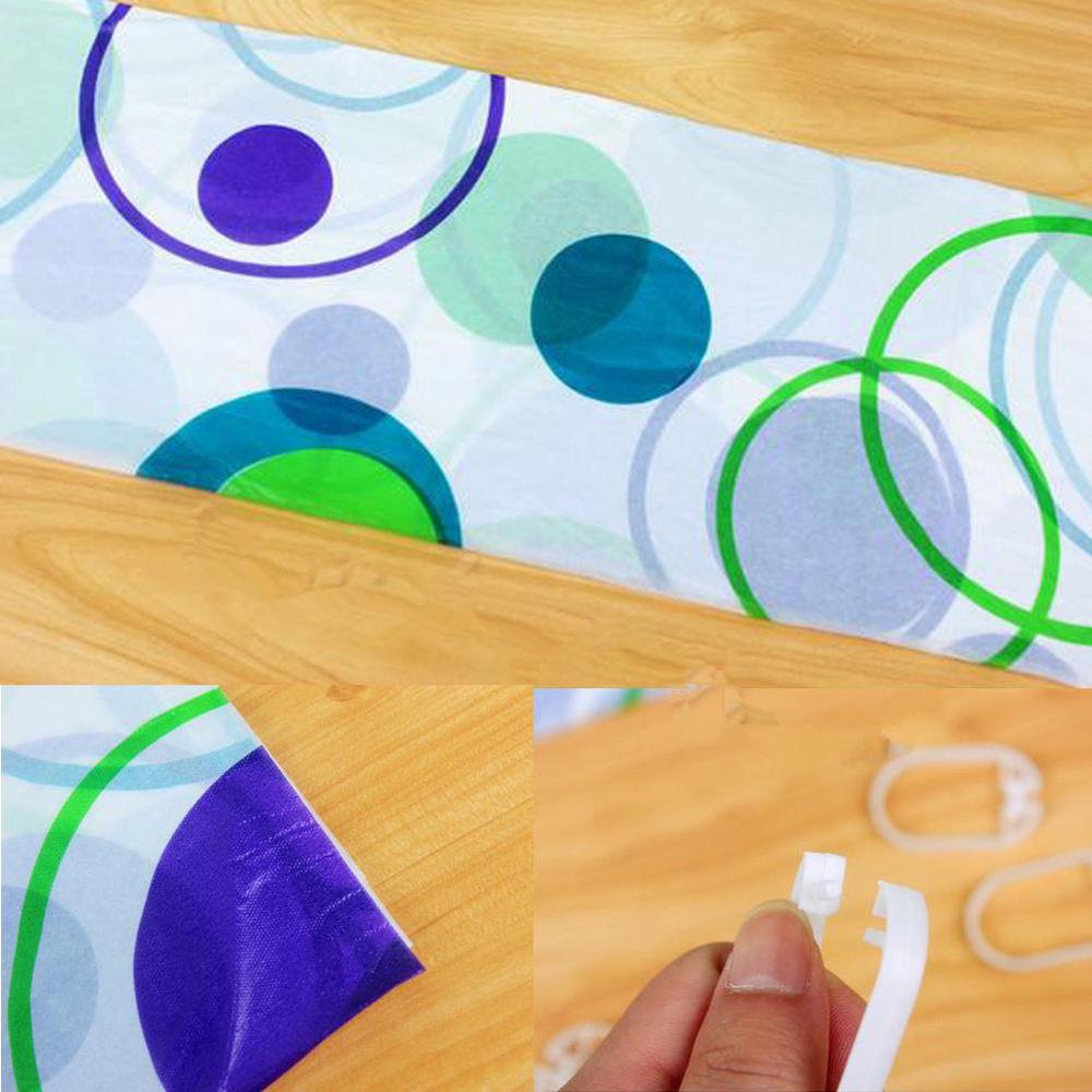 Bathroom Shower Curtain with Curtain Clips Bathroom Shower Curtain with Curtain Clips