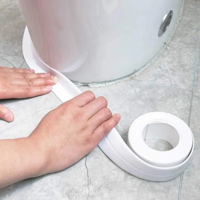 Bathroom Shower Sink Bath Sealing Tapes PVC Adhesive Sealing Strips Waterproof Wall Stickers for Bathroom Kitchen