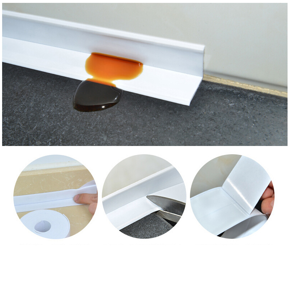 Bathroom Shower Sink Bath Sealing Tapes PVC Adhesive Sealing Strips Waterproof Wall Stickers for Bathroom Kitchen
