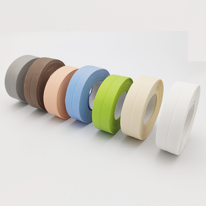 Bathroom Shower Sink Bath Sealing Tapes PVC Adhesive Sealing Strips Waterproof Wall Stickers for Bathroom Kitchen