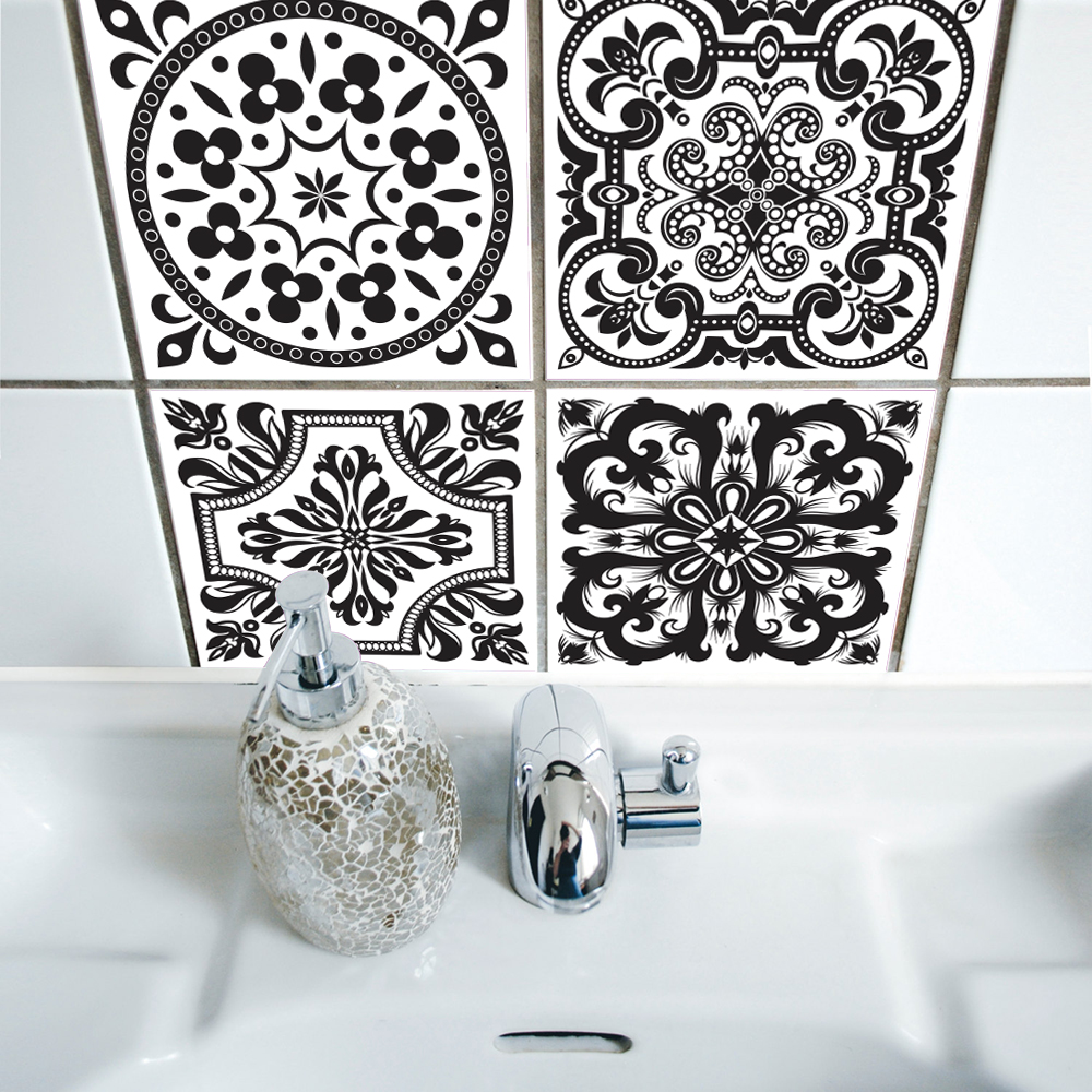 Bathroom Wall Decals and Tile Stickers (Set of 10)