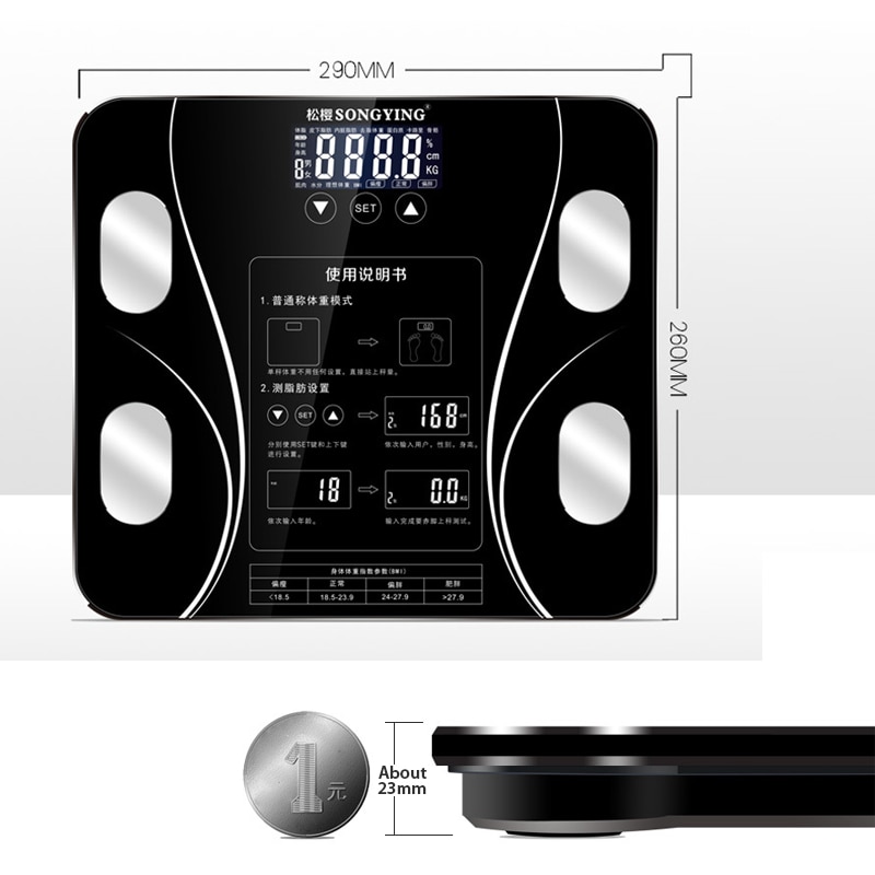 Bathroom Weighing Scale LCD Display Bathroom Weighing Scale LCD Display
