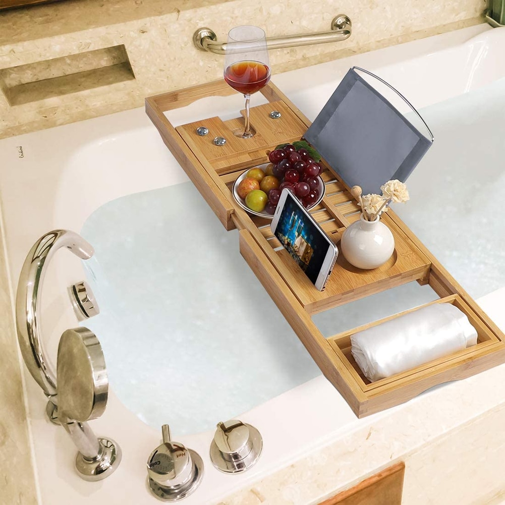 Bathtub Book Holder Bamboo Tray Bathtub Book Holder Bamboo Tray