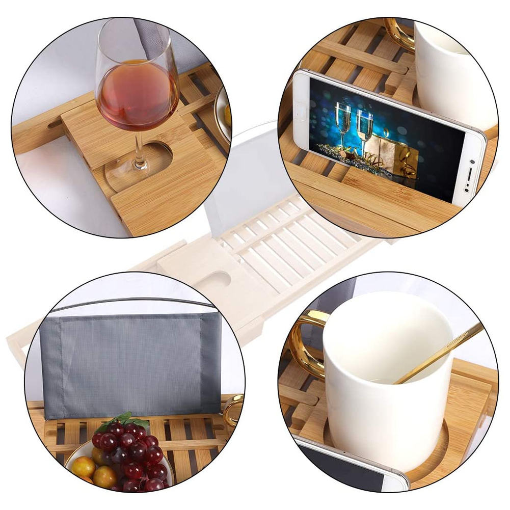 Bathtub Book Holder Bamboo Tray Bathtub Book Holder Bamboo Tray