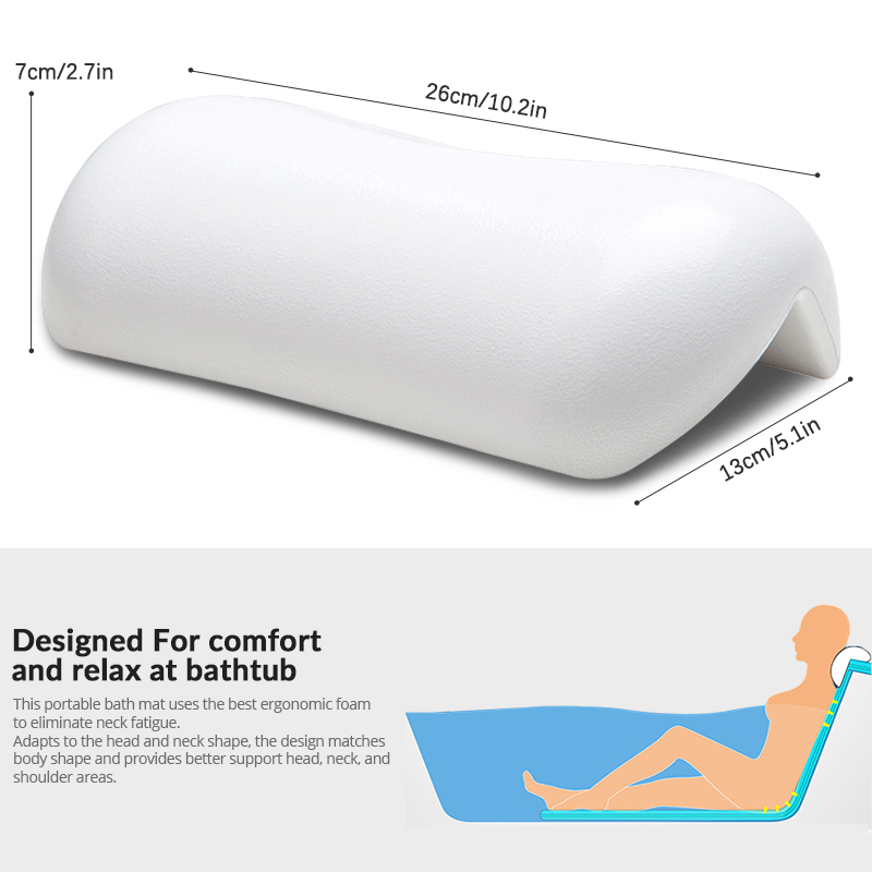Bathtub Pillow with Suction Cups