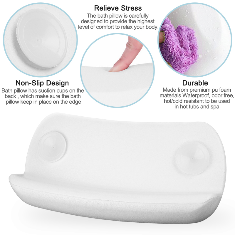 Bathtub Pillow with Suction Cups