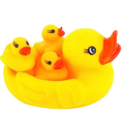 Bathtub Rubber Duckies Squeak Toys (4 Pcs)