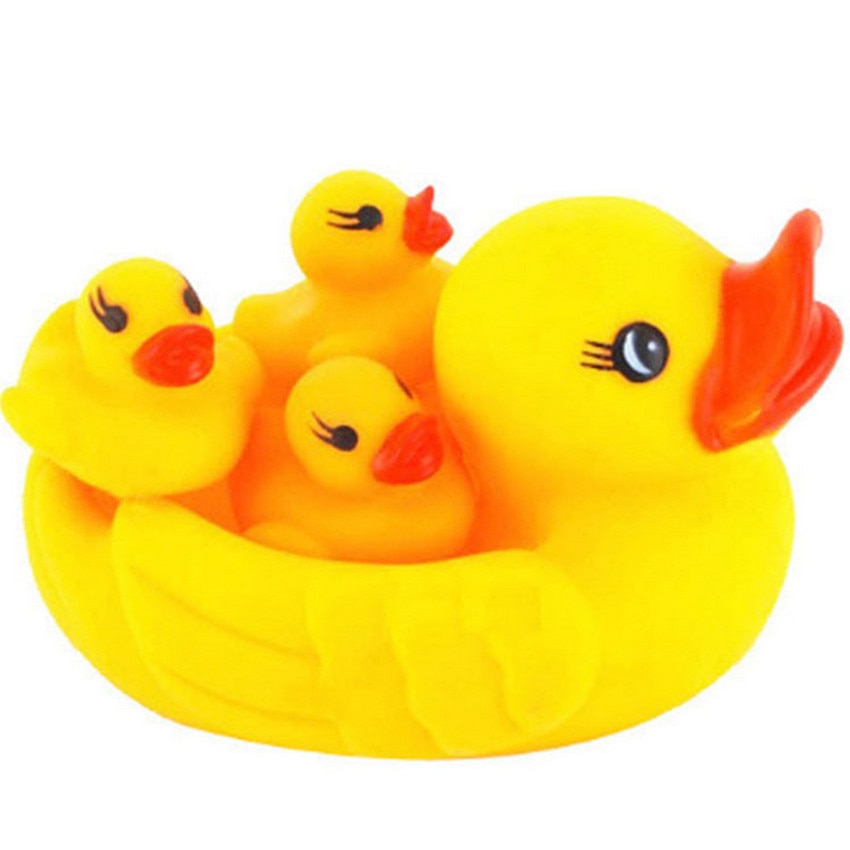 Bathtub Rubber Duckies Squeak Toys (4 Pcs)