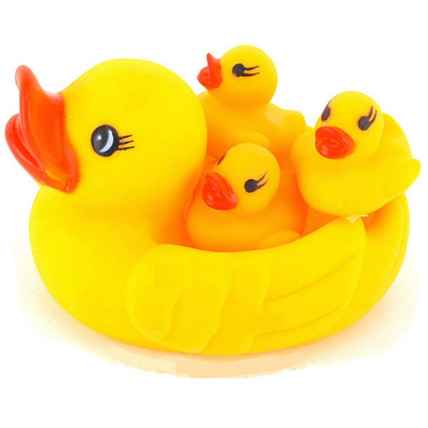Bathtub Rubber Duckies Squeak Toys (4 Pcs)