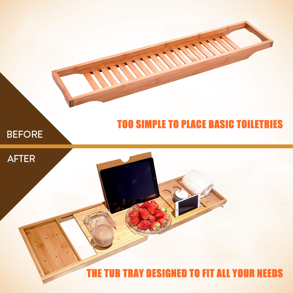 Bathtub Tray Bamboo Tub Rack