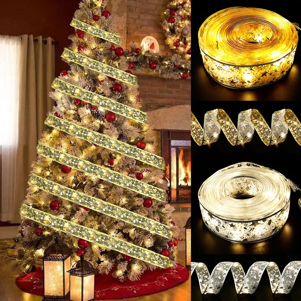 Battery-Operated Christmas Ribbon Light Battery-Operated Christmas Ribbon Light