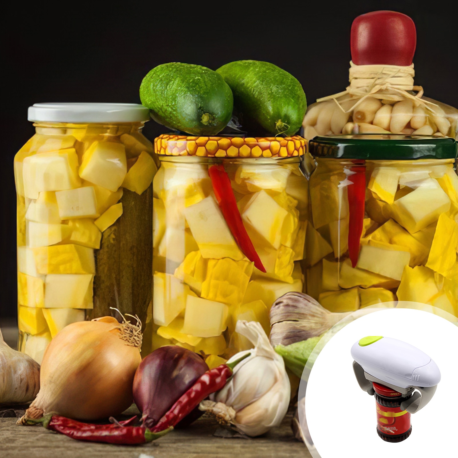 Battery Operated One Touch Jar Opener
