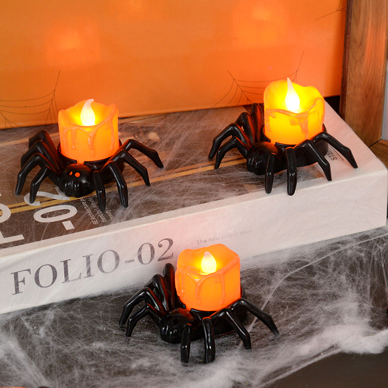 Battery Operated Spider Halloween Tea Light Candle Battery Operated Spider Halloween Tea Light Candle