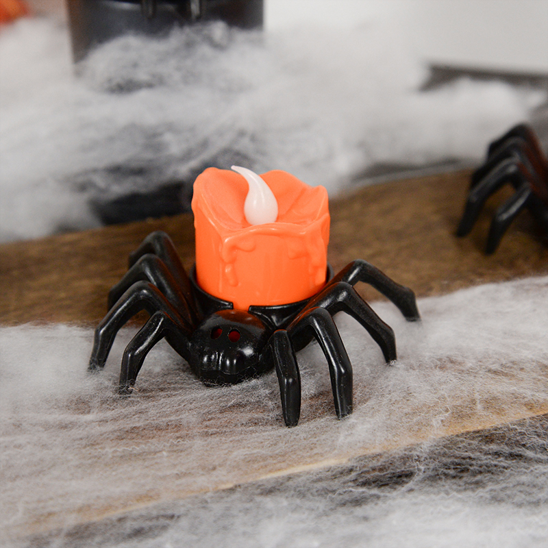 Battery Operated Spider Halloween Tea Light Candle