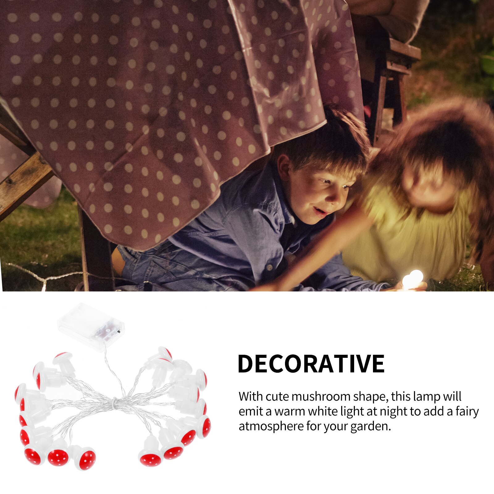 Battery Powered 20 LEDs Mushroom String Lights Battery Powered 20 LEDs Mushroom String Lights