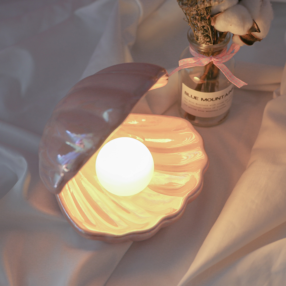Battery Powered Ceramic Shell Lamp Battery Powered Ceramic Shell Lamp