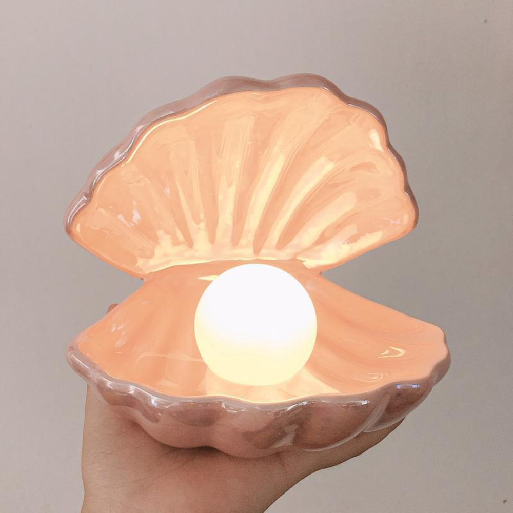 Battery Powered Ceramic Shell Lamp Battery Powered Ceramic Shell Lamp