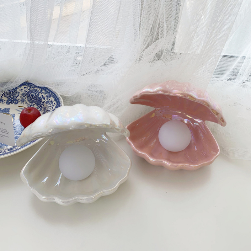 Battery Powered Ceramic Shell Lamp Battery Powered Ceramic Shell Lamp