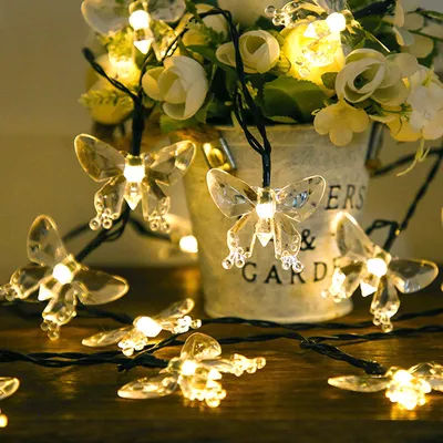 Battery Powered LED Butterfly String Lights Battery Powered LED Butterfly String Lights