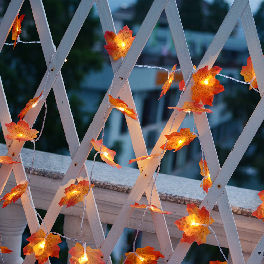 Battery Powered Maple Leaf Lights Battery Powered Maple Leaf Lights