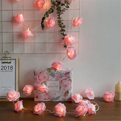 Battery Powered Rose String Lights Battery Powered Rose String Lights