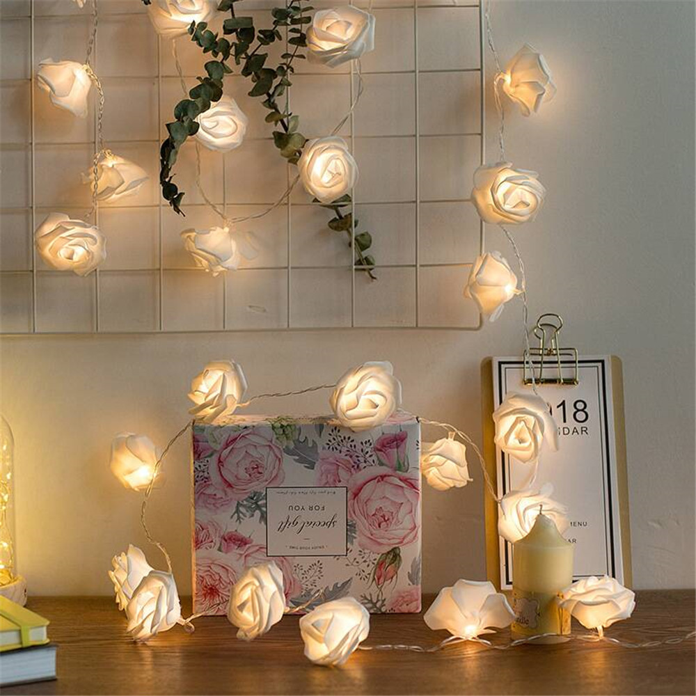 Battery Powered Rose String Lights Battery Powered Rose String Lights