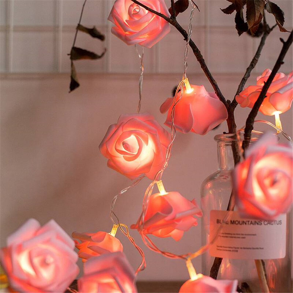 Battery Powered Rose String Lights Battery Powered Rose String Lights