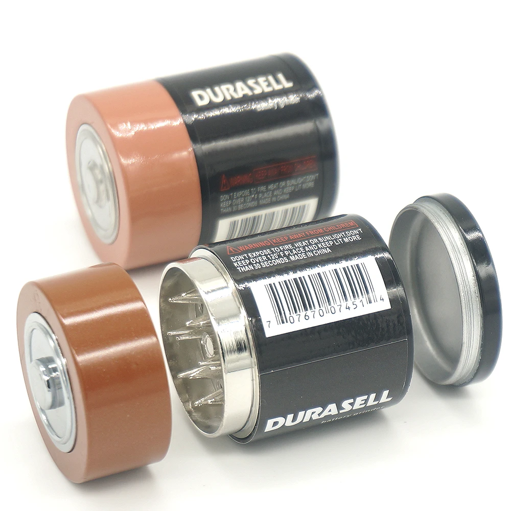 Battery Shape Metal Grinder Diameter 44mm Tobacco Smoke Herb Crusher Cigarette Smoking Accessories Grinders Amoladora