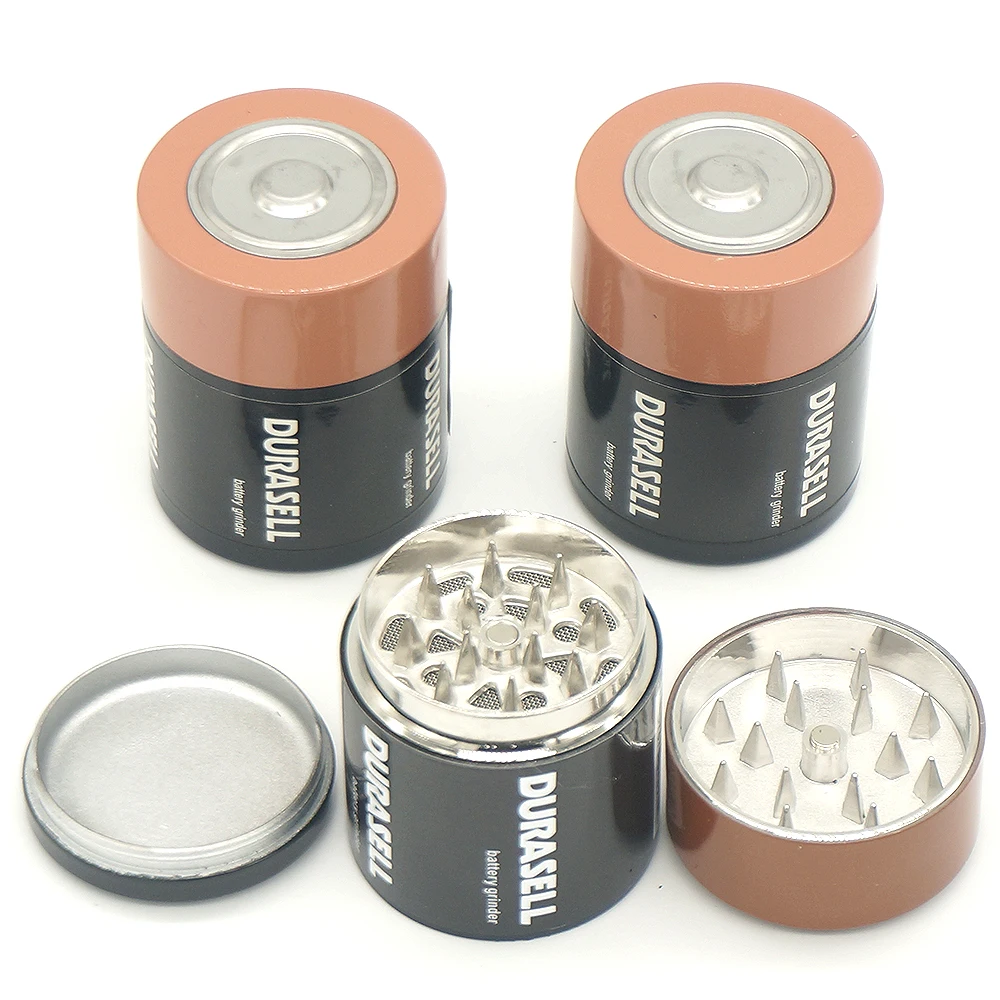Battery Shape Metal Grinder Diameter 44mm Tobacco Smoke Herb Crusher Cigarette Smoking Accessories Grinders Amoladora