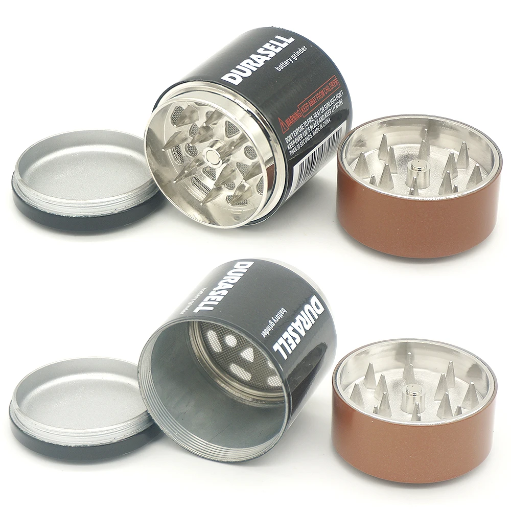 Battery Shape Metal Grinder Diameter 44mm Tobacco Smoke Herb Crusher Cigarette Smoking Accessories Grinders Amoladora