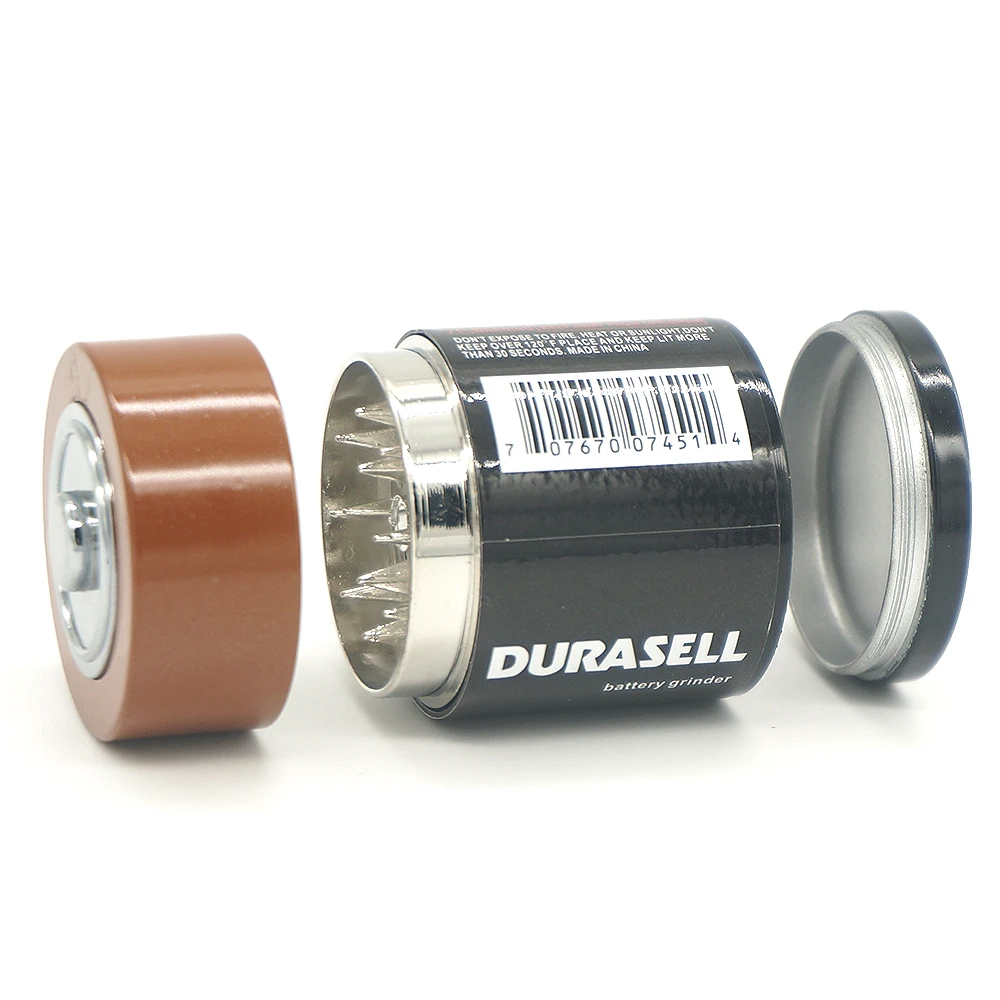 Battery Shape Metal Grinder Diameter 44mm Tobacco Smoke Herb Crusher Cigarette Smoking Accessories Grinders Amoladora