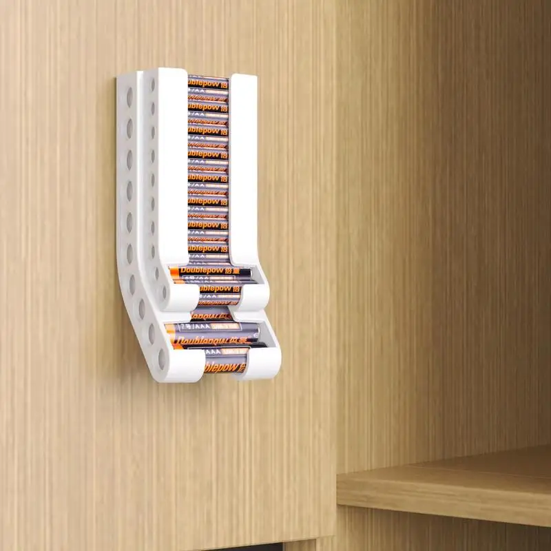 Battery Storage Organizer AA and AAA Combo Battery Keeper Wall Holder Battery Dispenser Container for 10AAA 10AA Battery Storage Organizer AA and AAA Combo Battery Keeper Wall Holder Battery Dispenser Container for 10AAA 10AA