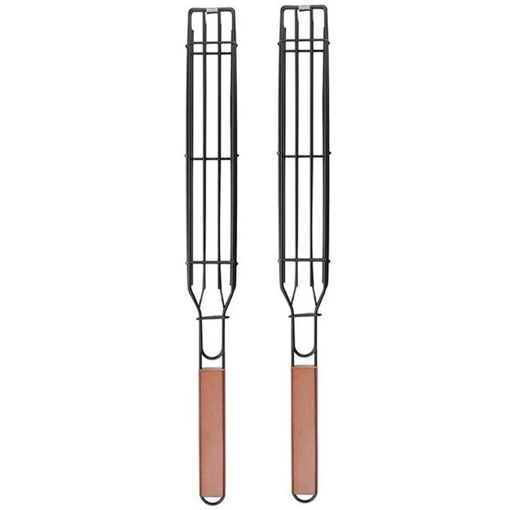 BBQ Basket Non-Stick with Rosewood Handle