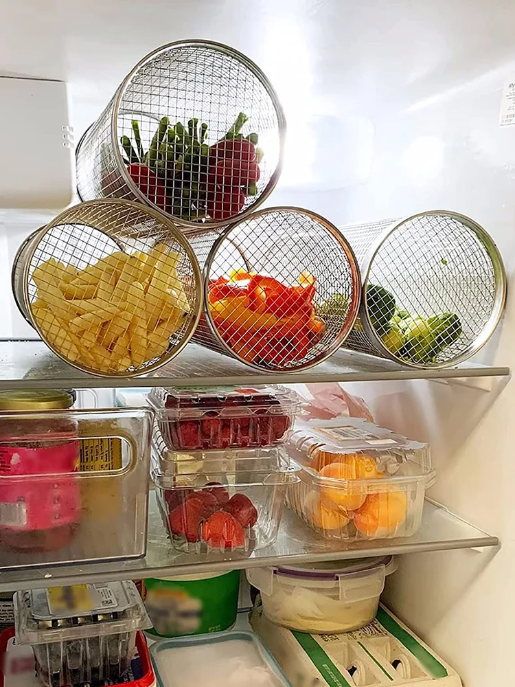 BBQ Basket Stainless Steel Rolling Grilling Basket Wire Mesh Cylinder Grill Basket Portable Round Outdoor Camping BBQ Basket Stainless Steel Rolling Grilling Basket Wire Mesh Cylinder Grill Basket Portable Round Outdoor Camping