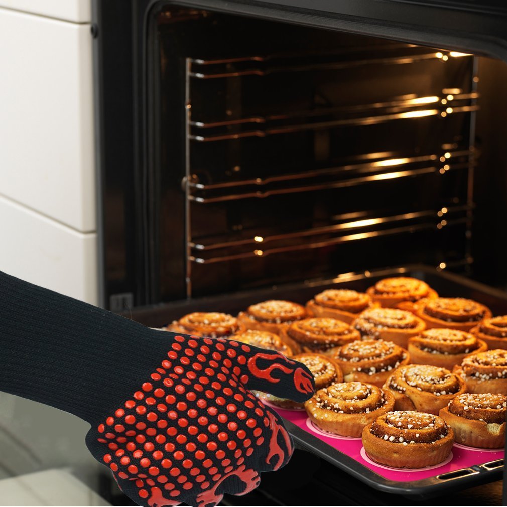 BBQ Gloves 1 Pair Anti-Slip Mittens