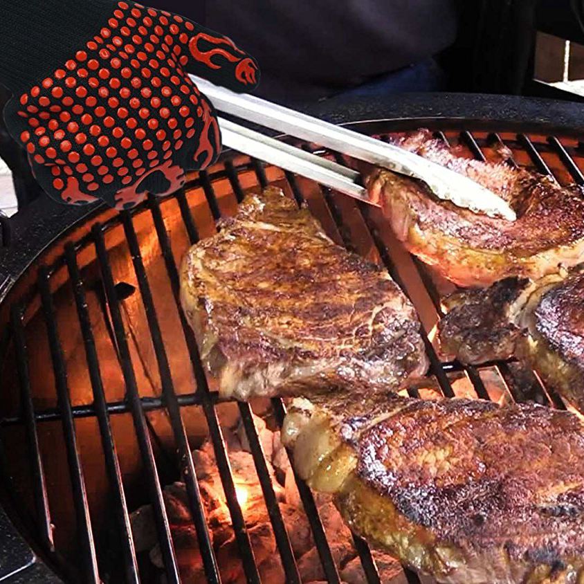 BBQ Gloves 1 Pair Anti-Slip Mittens