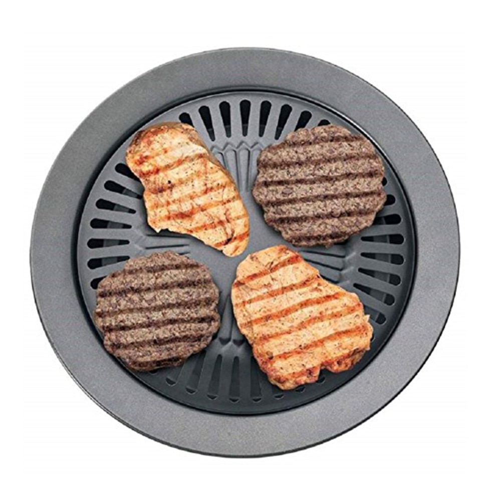 BBQ Grill Plate Round Iron Tray BBQ Grill Plate Round Iron Tray