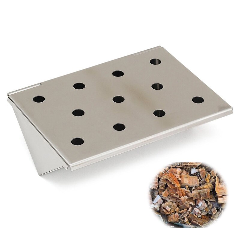 BBQ Smoker Box Heat-Resistant Chip Container BBQ Smoker Box Heat-Resistant Chip Container