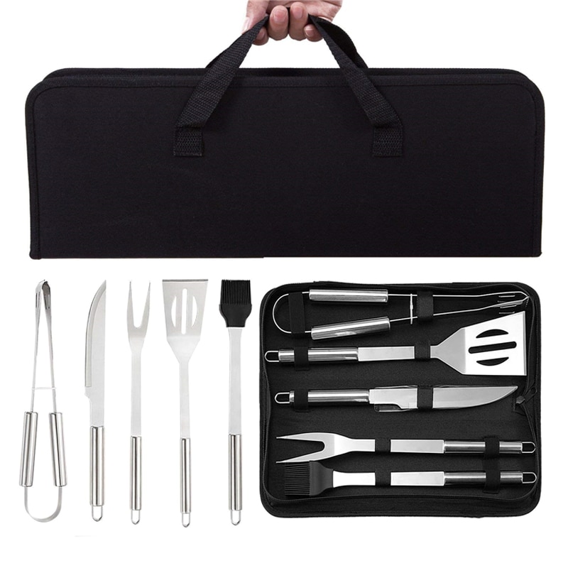 BBQ Tools Set Kit with Storage Bag (5 pcs) BBQ Tools Set Kit with Storage Bag (5 pcs)