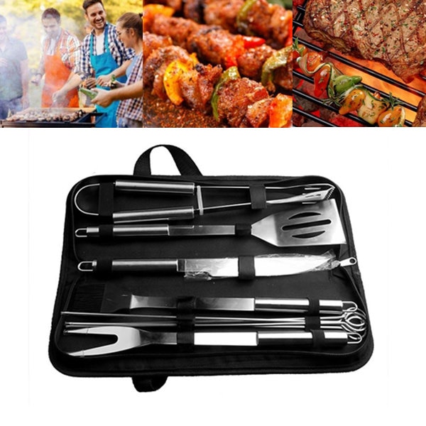 BBQ Tools Stainless Steel Grilling Set (10pc Set) BBQ Tools Stainless Steel Grilling Set (10pc Set)
