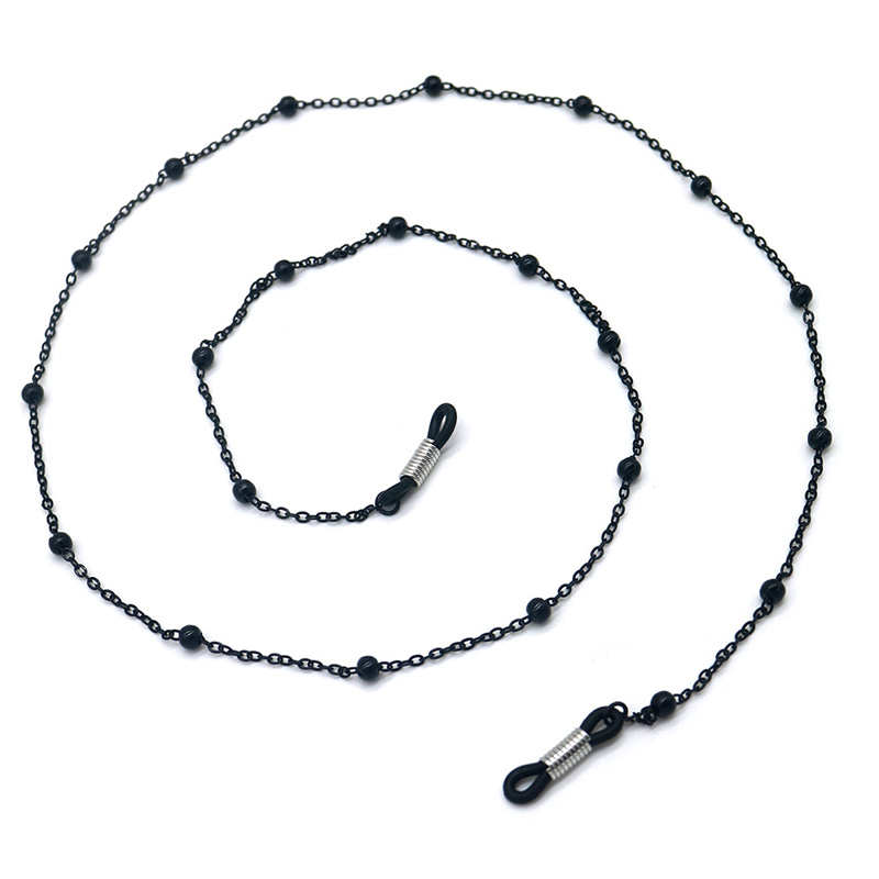 Beaded Metal Glasses Necklace Chain