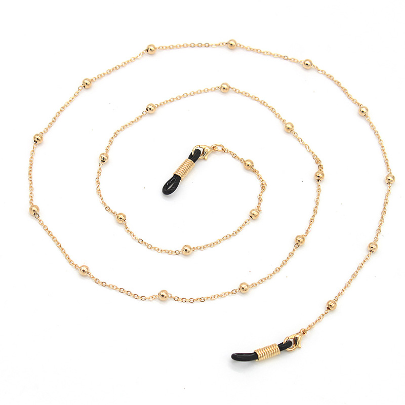 Beaded Metal Glasses Necklace Chain