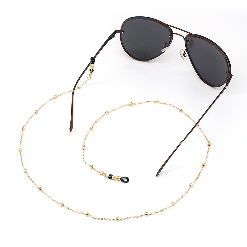 Beaded Metal Glasses Necklace Chain