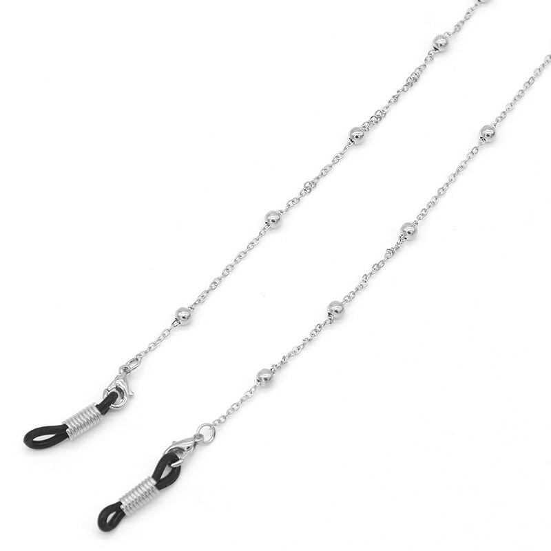 Beaded Metal Glasses Necklace Chain