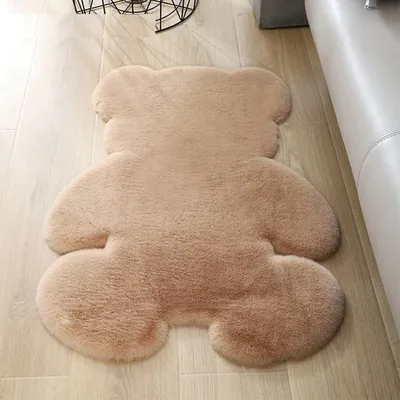 Bear Carpet Fluffy Animal Shaped Mat