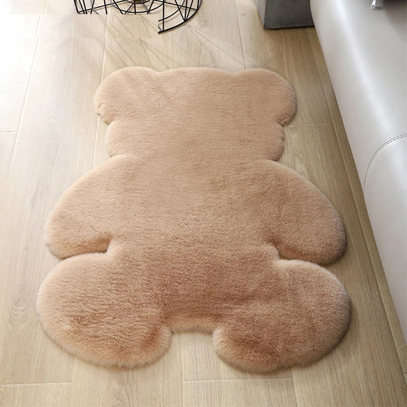 Bear Carpet Fluffy Animal Shaped Mat