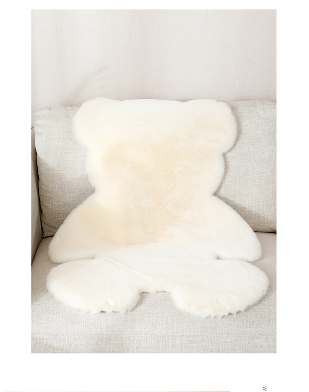 Bear Carpet Fluffy Animal Shaped Mat