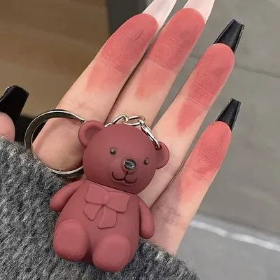 Bear Recklace Lip Mud Matte Velvet Lip Glaze Cute Portable Keychain Pendant Bear Recklace Lip Mud Matte Velvet Lip Glaze Cute Portable Keychain Pendant